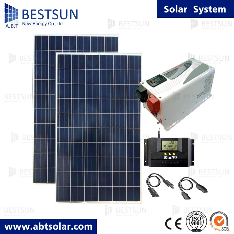 2000w 5000w solar panels photovoltaic solar ups system 2000W on/off grid tie solar system kit