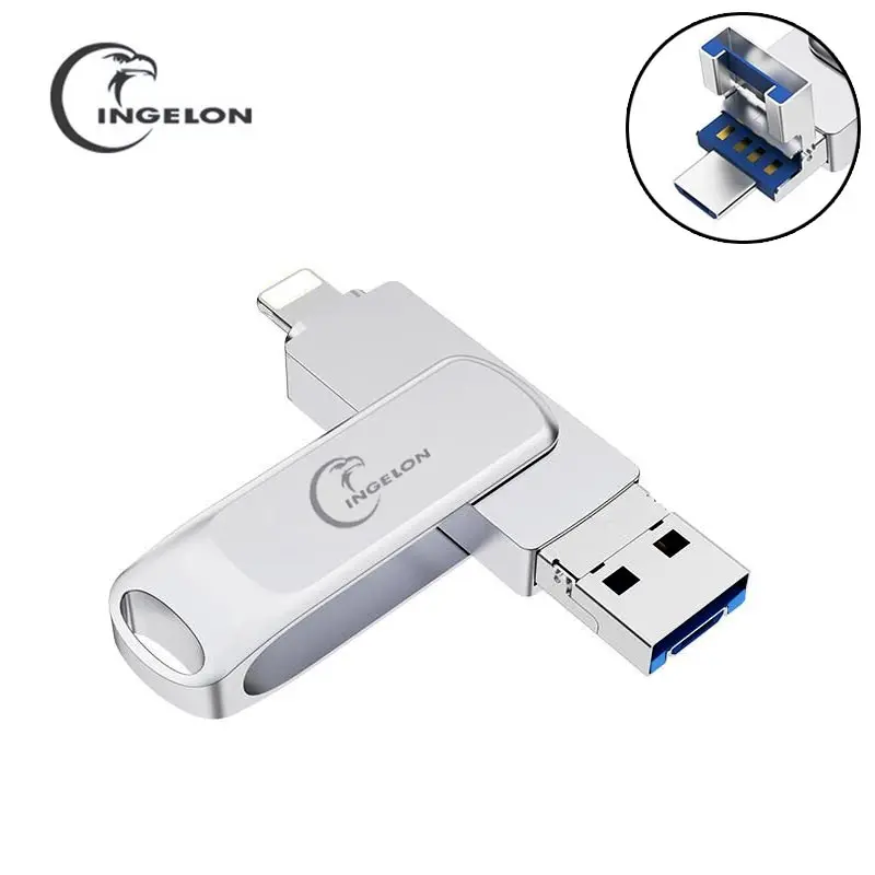 usb флешка флешки 32 gb USB 3 0 flash bellek 128 GB 3in1 memoria animado 16 диск на ключ U диска для iphone гб|USB