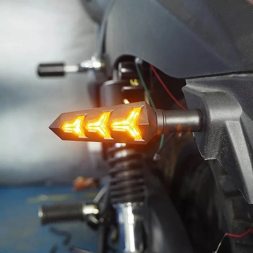 Мотоцикл светодиодный сигнал поворота струящаяся вода мигалка мигающие огни Гибкие мотоцикл хвост мигалка автомобильные наклейки