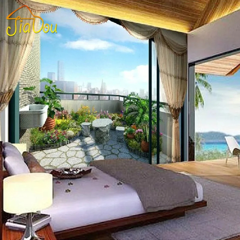 

Custom 3D Photo Wallpaper Expand The Space Balcony Living Room Bedroom Background Home Decoration Wall Art Mural Wallpaper Paper