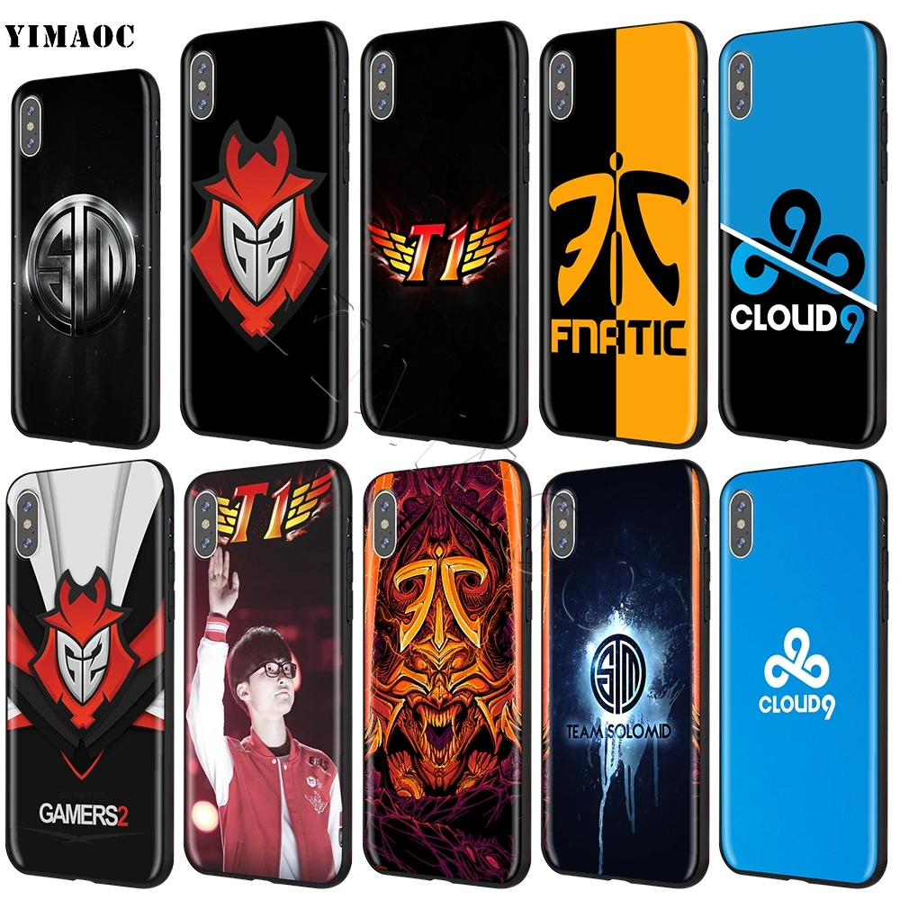 

YIMAOC Fnatic TSM Cloud9 G2 Esport SKT Soft Silicone Case for iPhone XS Max XR X 8 7 6 6S Plus 5 5s se