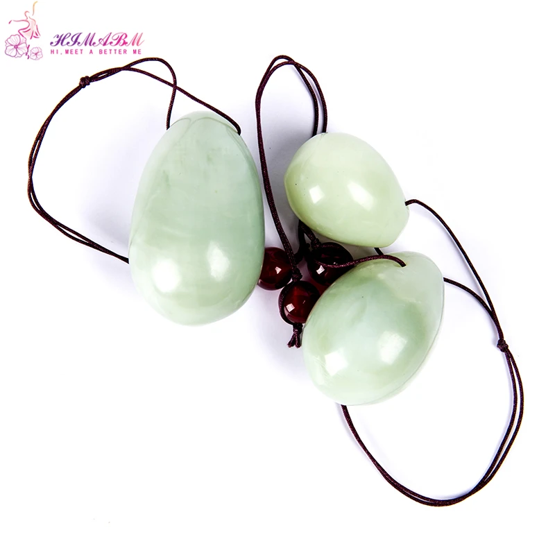 HIMABM natural jade egg for Kegel Exercise 3pcs in 1 set pelvic floor muscles vaginal exercise yoni egg ben wa ball for woman HIMABM natural jade egg for Kegel Exercise 3pcs in 1 set pelvic floor muscles vaginal exercise yoni egg ben wa ball for woman