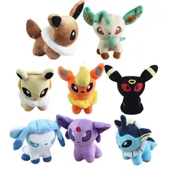 Новый XY Eevee Leafeon Espeon Umbreon Vaporeon Flareon Glaceon Jolteon мягкие куклы плюшевые игрушки Рождественский подарок для детей