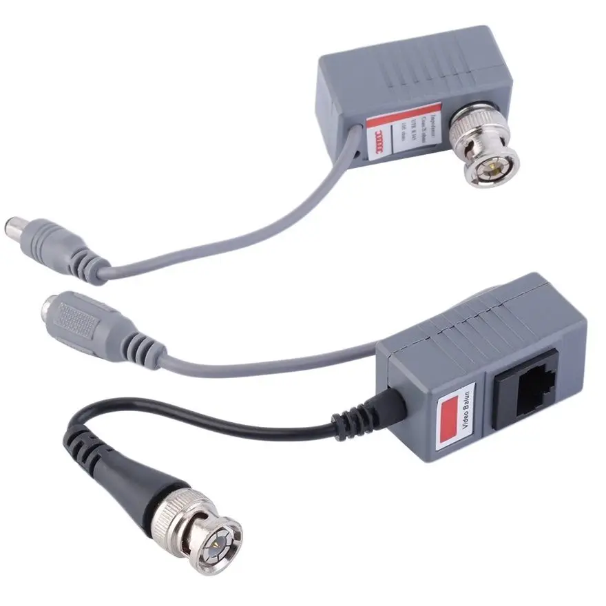 1CH Passive Video BNC To RJ45 CAT5 CAT6 Cable AV Audio Balun Connector