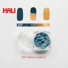 Продаем цвет термохромный пигмент, горячие чувствительный пигмент порошок, 31 celcius синий желтый, 1 лот = 10 грамм