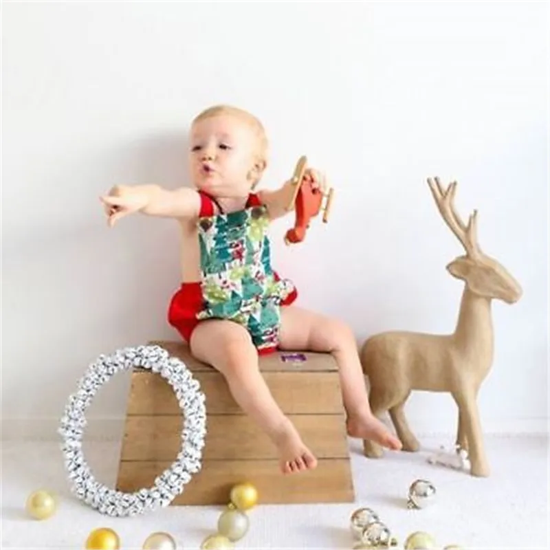 

Xmas Newborn Baby Boy Girl Romper Jumpsuit Playsuit Outfits Set pudcoco baby giri boy Christmas tree backless romper jumpsuit