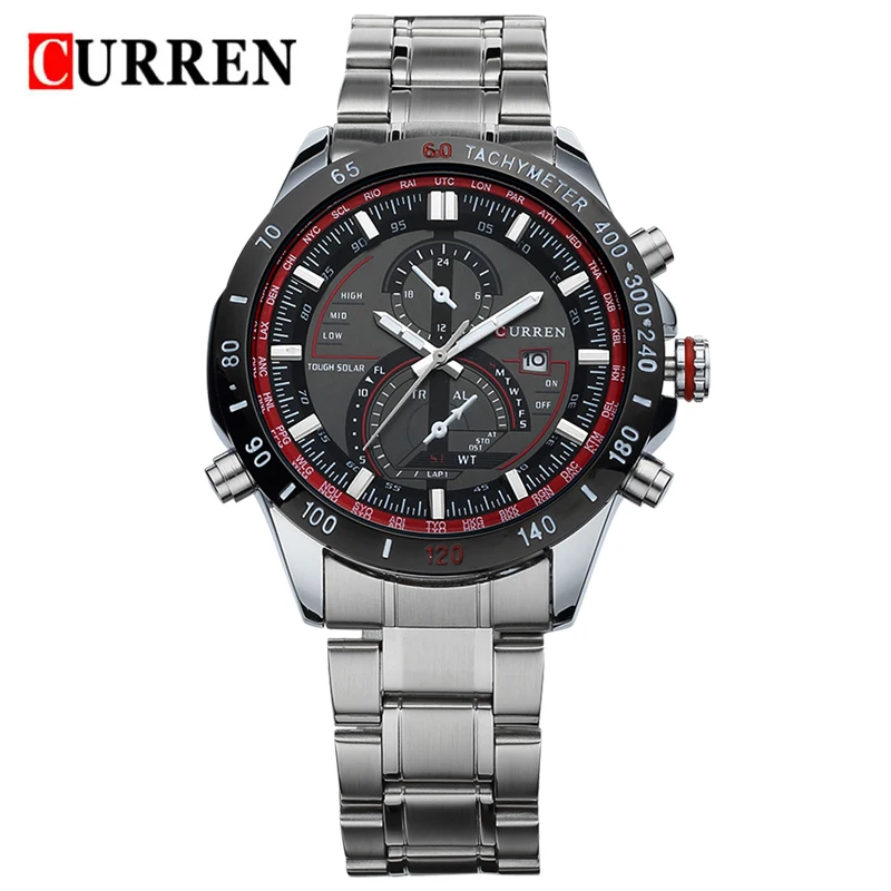 

Montre Homme 2018 Mens Watches Top Brand Luxury Analog Display Stainless Steel Watches Men Quartz Watch Curren 8149