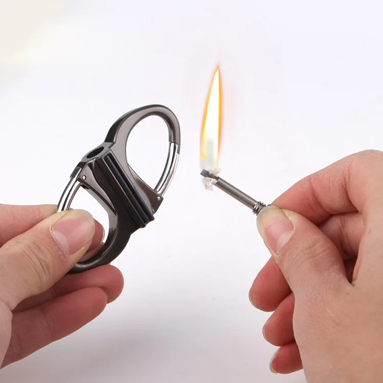 

Funny portable mini key ring,Metal oil million matches Lighter 73*42*16mm