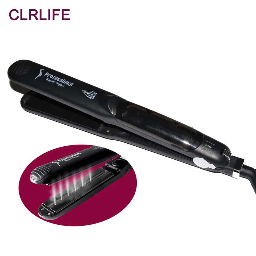 

CLRLIFE Professional Steam Hair Straightener Iron Tourmaline Ceramic Vapor Hair Flat Iron With Argan Oil Infusion Fast Heating