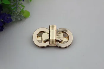 

6pcs/lot Golden die casting twist lock mortise lock the butterfly lock bag bag lock hardware accessories
