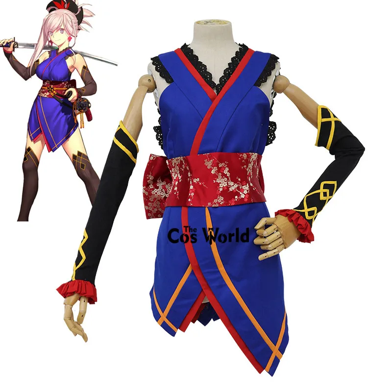 FGO Fate Grand Order Miyamoto Musashi платье юката униформа наряд аниме костюмы для косплея