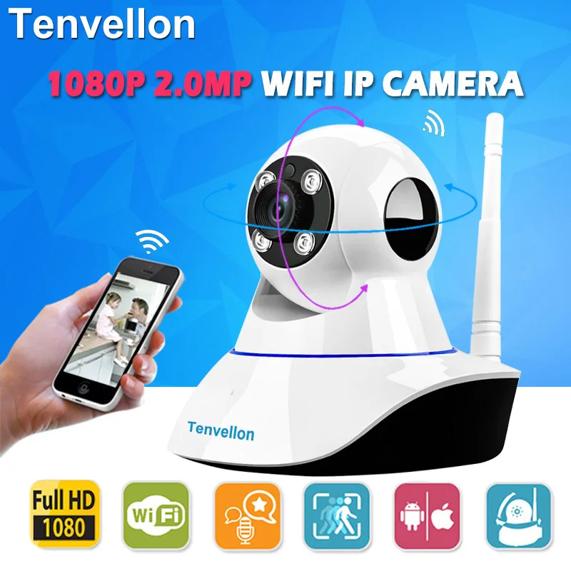 

1080P IP WIFI Camera 2.0MP Wireless Surveillance Camera Security Smart Camera Motion Detection IR SD Card Wi-Fi Baby Monitor