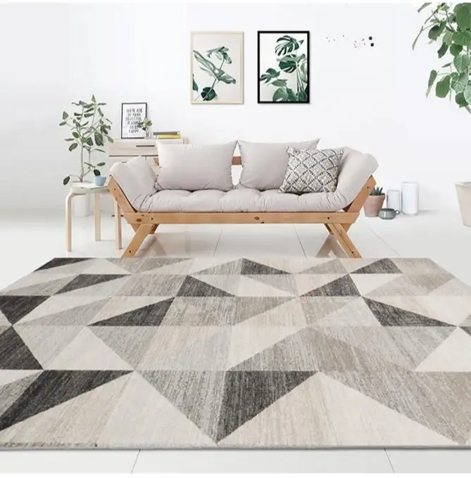 

Geometric Pattern Nordic Style Carpet Large Size Living Room Bedroom Tea Table Rugs and Carpets Rectangular Antiskid Floor Mats