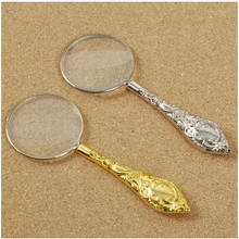 5X45 мм увеличительная Ювелирная Лупа Очки Ручной Золотой и Серебряная ручка карманный портативный увеличительное стекло, ступенчатая линза