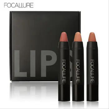 

FOCALLURE Waterproof Long-lasting Red Velvet Nude Tattoo Matte True Brown Color Pencil Lipstick Crayon Lot Makeup Set