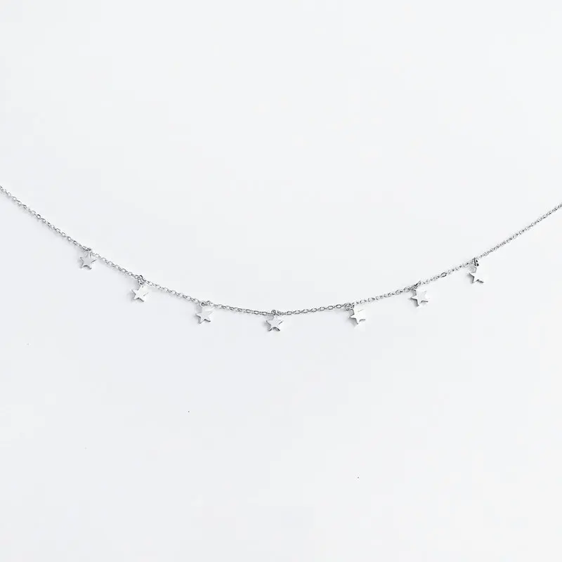 Модные ювелирные изделия крошечная подвеска в виде звезды для женщин короткая цепочка в форме сердца подарок, ожерелье с подвеской этническое богемское Колье чокер подарок