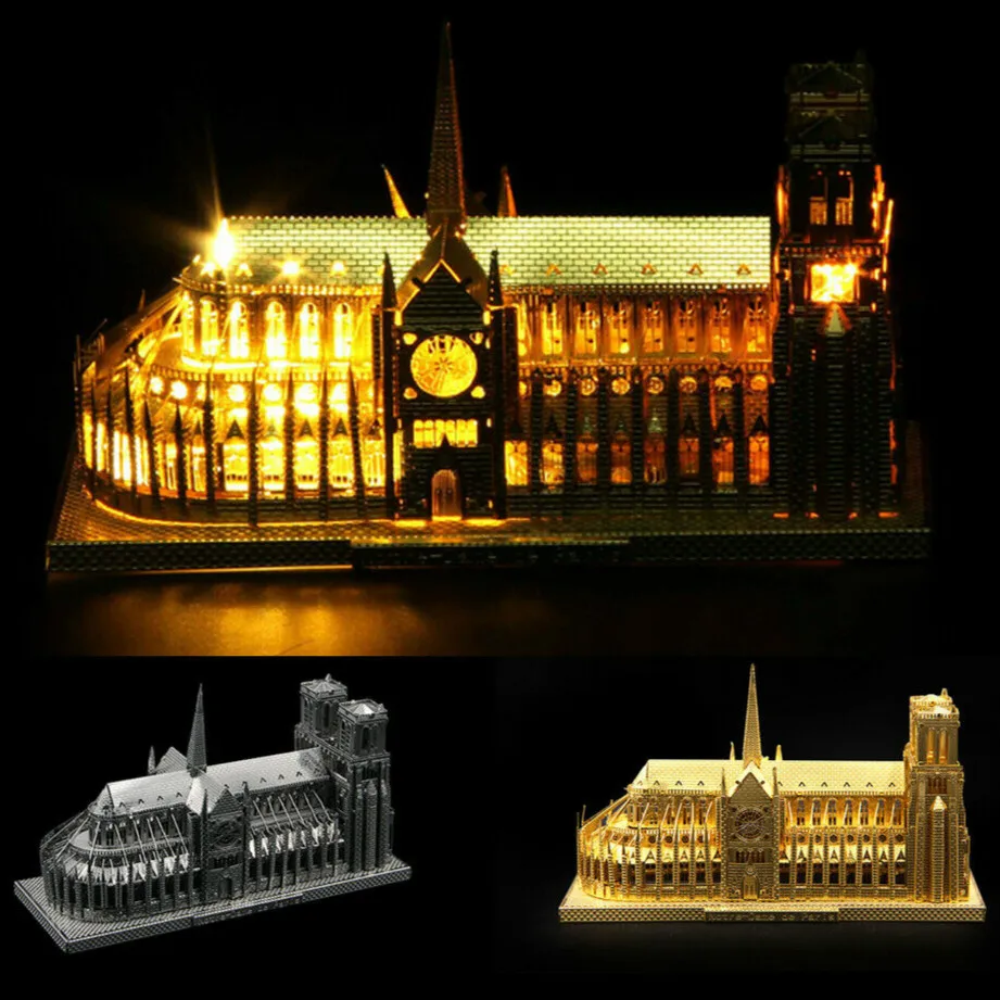 

Notre Dame de Paris model DIY 3D Puzzle 1:250 High Simulation Model random color