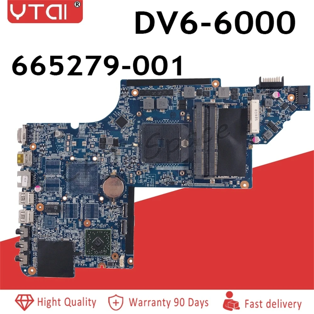 

DV6-6000 motherboard 665279-001 For HP DV6-6000 Laptop motherboard 100% Tested