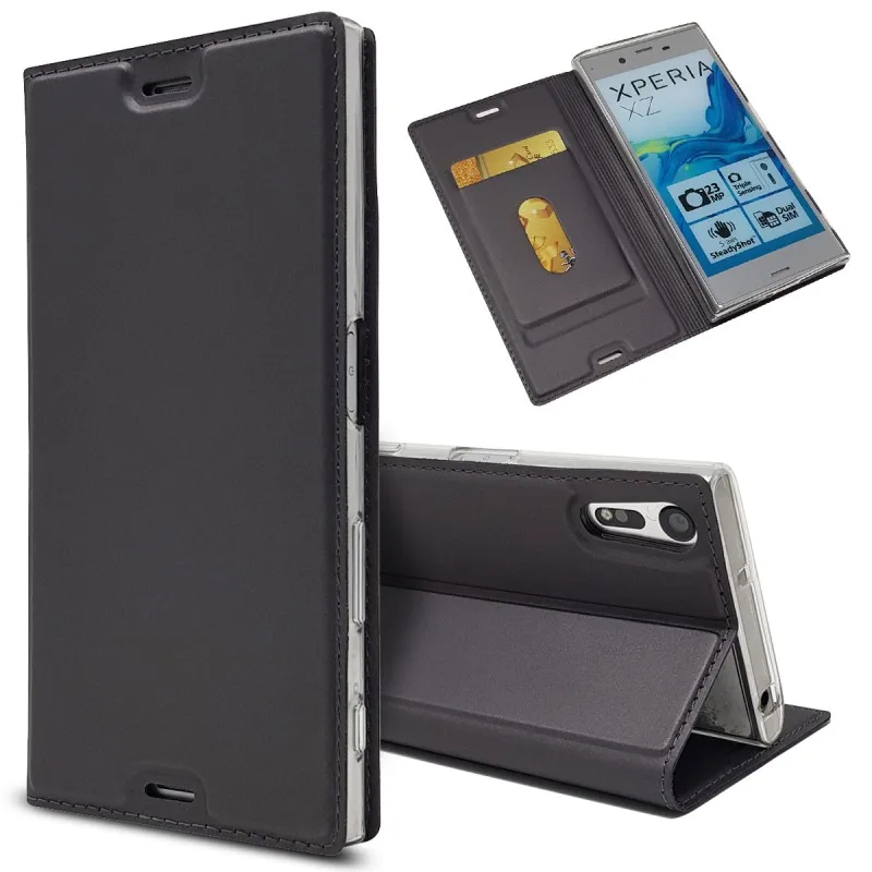 Phone Case For Sony Xperia XZ F8331 F8332 Leather Wallet Purse Flip Case Accessory Soft Shell Coque Etui Capinha Carcasa Hoesje (3)