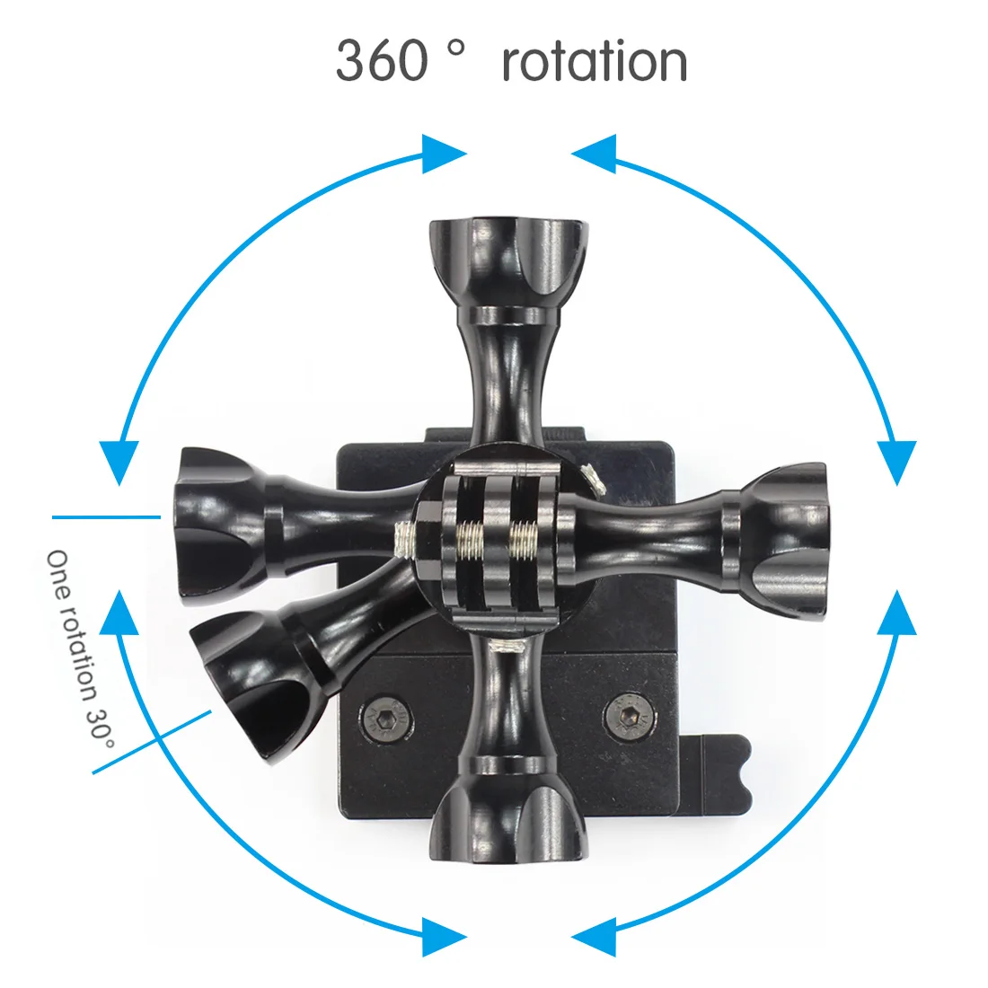 Вращающийся на 360 градусов CNC Алюминиевый шлем фиксированное Крепление Базовый адаптер для GOPRO3+/4/5/SJ/Xiaomi Yi/GitUp камеры F19694