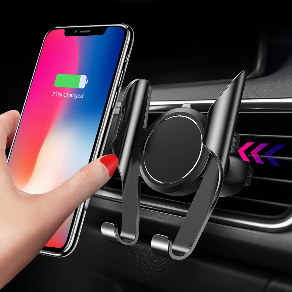 

Car Phone Holder Universal Car Holder Stand Air Vent Mount Clip Cell Mobile Phone Holder 360 Rotation Adjustable Gravity Bracket
