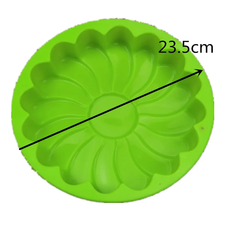 

Cake Mold Large Round Silicone Cake Mold Baking Tray Flower Nonstick Reusable Cake Mold Silicone Mold Chocolate 23.5x23.5cm