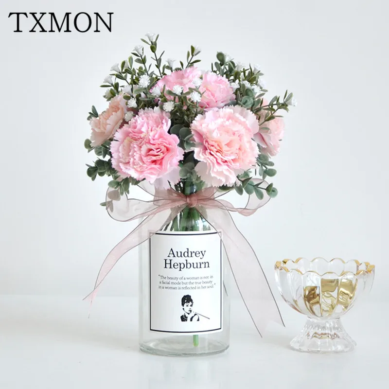 Ins carnation fake flower set simulation bouquet dried flowers starry