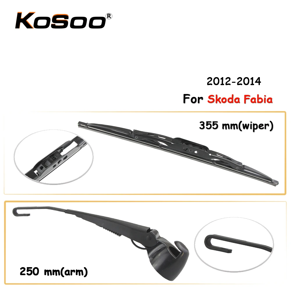 KOSOO Auto Rear Car Wiper Blade For Skoda Fabia,355mm 2012 2014 Rear