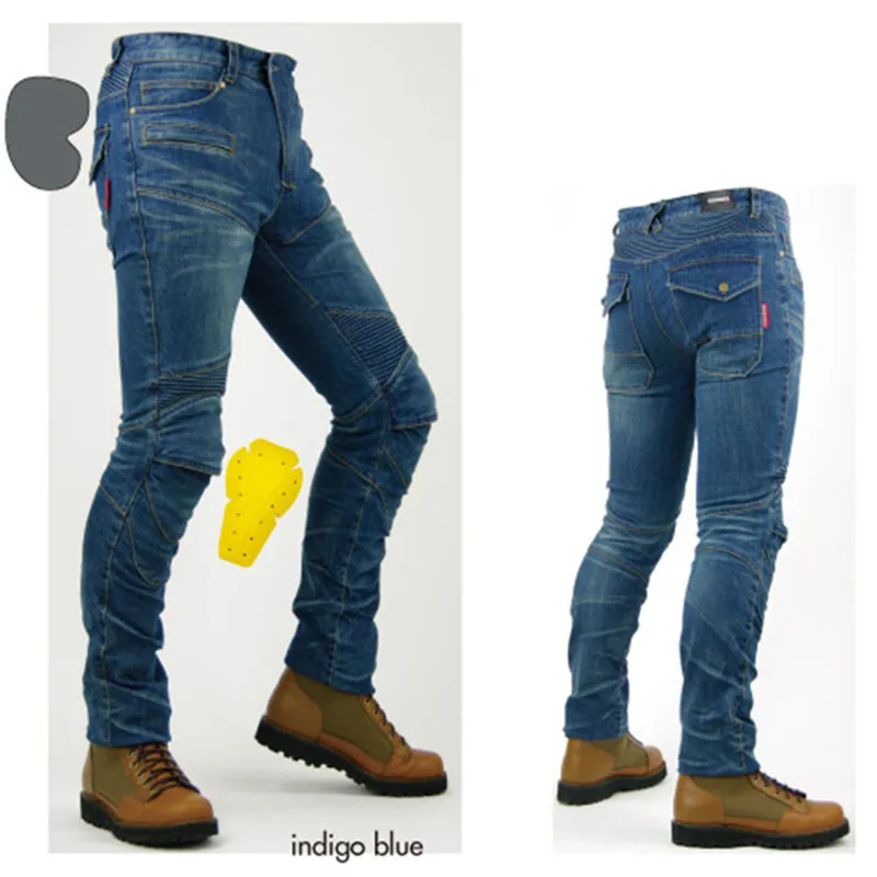 

2018 High quality Komine Men PK-718 Denim Jeans PK 718 Motorcycle Motocross Moto Pants Jeans With 4 Protector Pad plus size