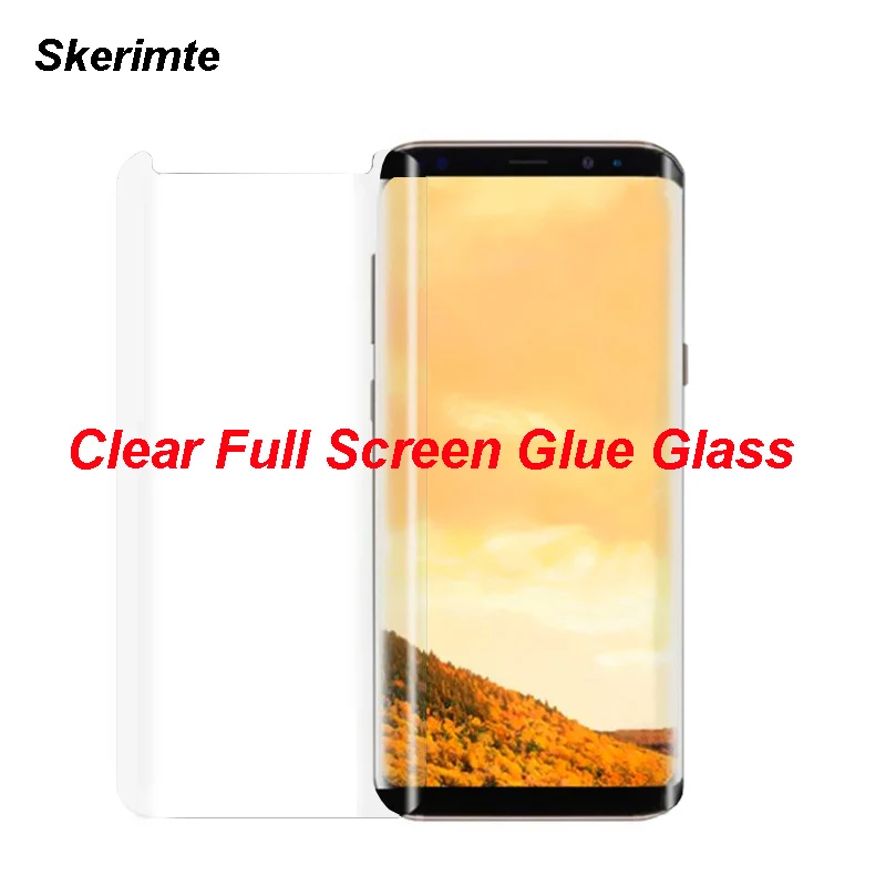 3D изогнутое прозрачное закаленное стекло с полным клеем для SAMSUNG S9 Plus полное