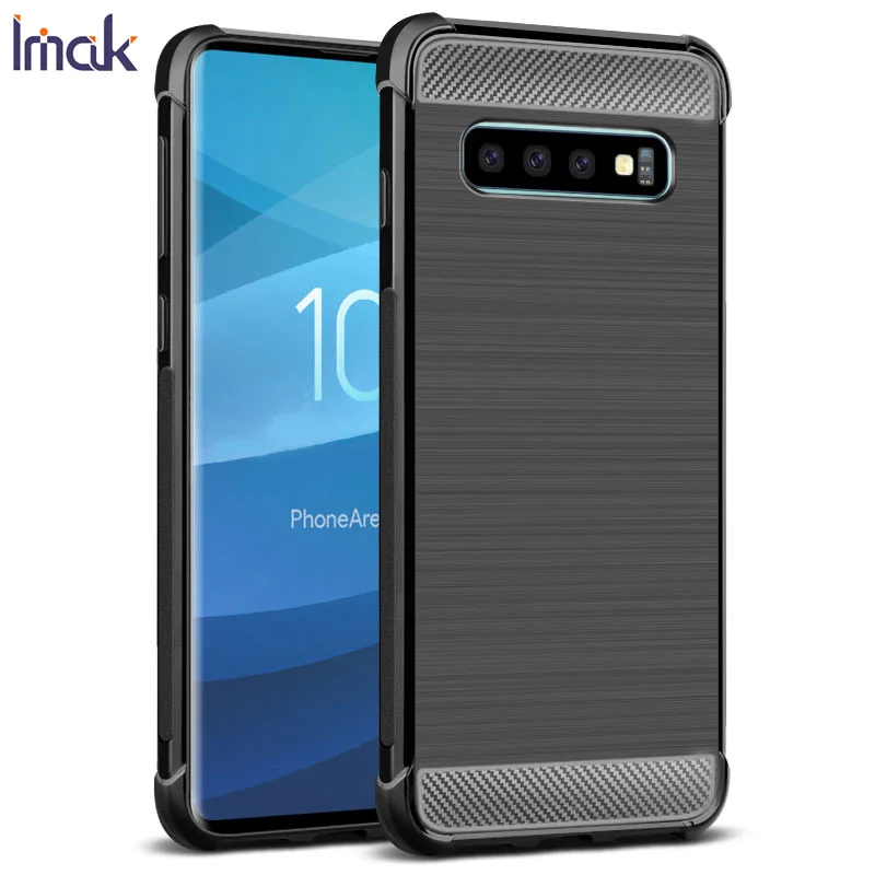 samsung Galaxy S10 чехол Plus Imak углеродного волокна для случае плюс мягкая силиконовая