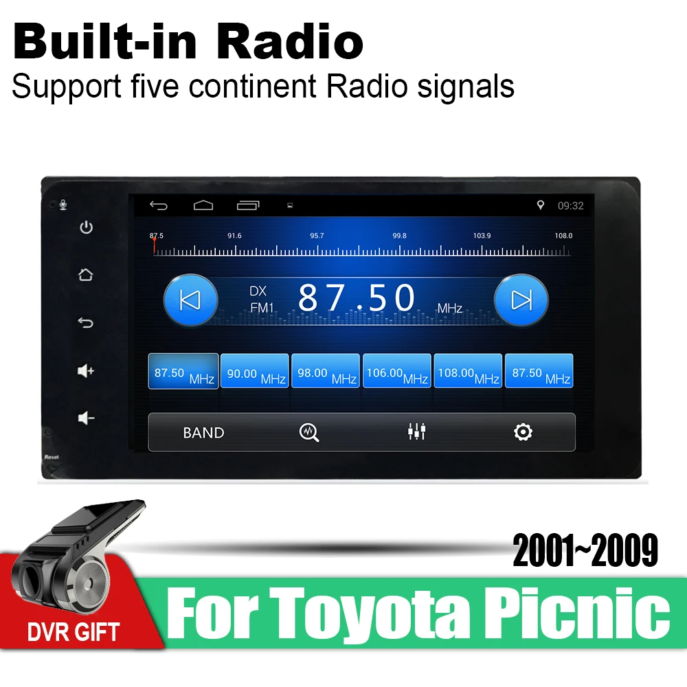 Sale ZaiXi Android Car GPS Multimedia Player For Toyota Picnic 2001~2009 car Navigation radio Video Audio Car Player WiFi Bluetooth 3