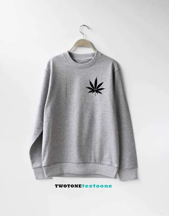  Cannabis Marijuanna Weed Sweatshirt Ugly Christmas Sweatshirts Unisex-E017