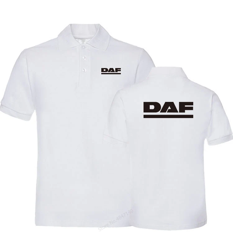 Мужская Летняя однотонная куртка с воротником-стойкой DAF Polo повседневная мужская рубашка новые хлопковые топы