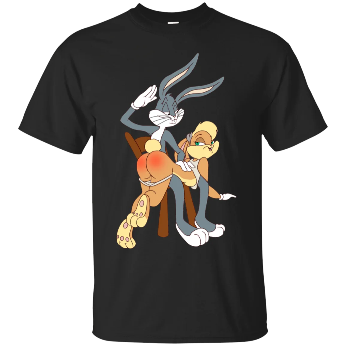 Looney Tunes Bugs Bunny and Lola/футболка для мужчин и женщин черного цвета хлопковая S-6XL |