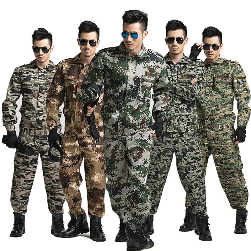 

Jacket +Pant Outdoor men's Military jacket tactical tatico hiking hunting Camouflage sets Army uniform combat Airsoft clothes