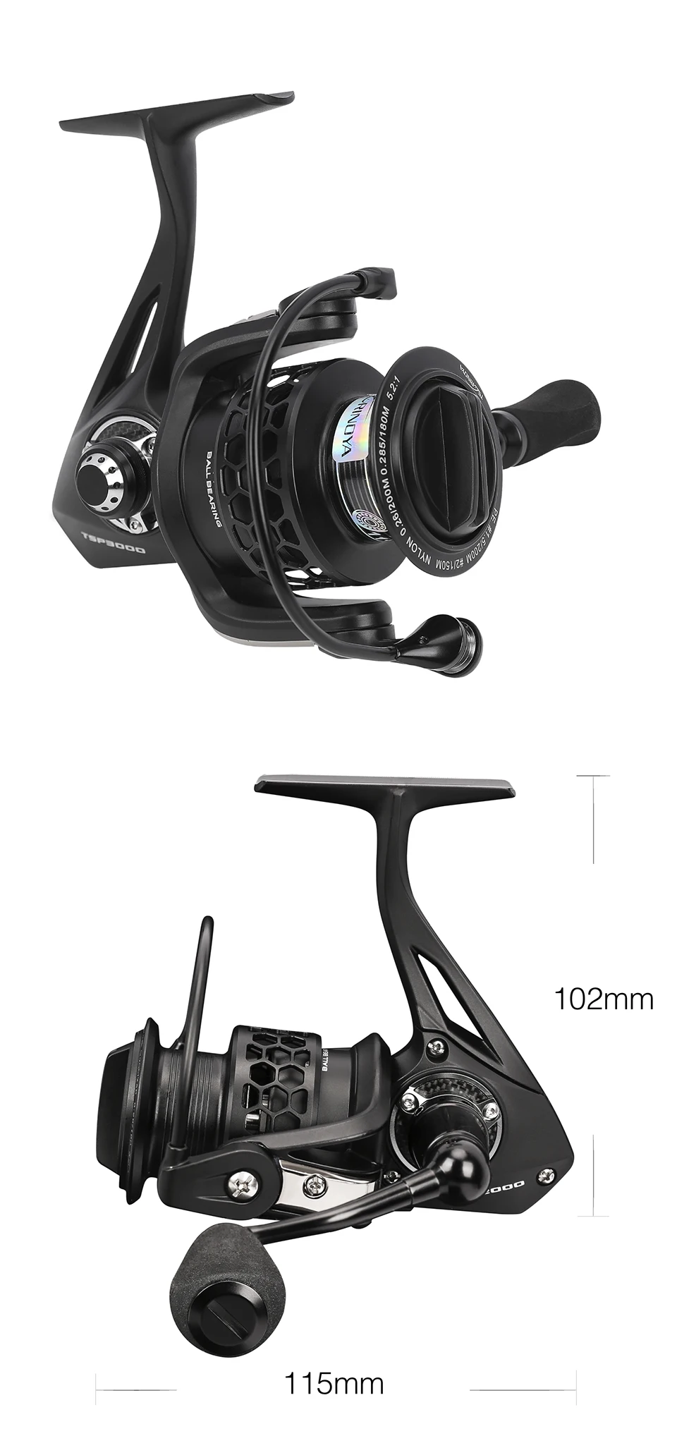 Carretel de Pesca Corpo de Metal Fiação de Água Tsurinoya Espírito Completo 12 Rolamento Relação Engrenagem 5.2:1 Salgada Pesca Isca Carretel Tsp 3000 10 Carretilhas de pesca