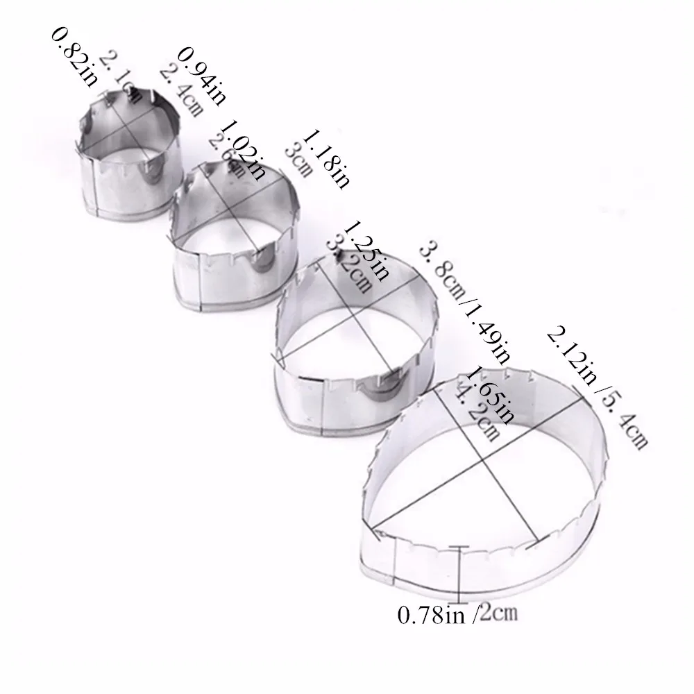 4 шт. Фондант Торт Цветок розы для декорирования листьев резаки резинки паста цветок резак из нержавеющей стали печенье резак набор