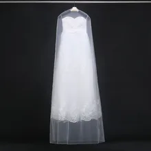 160cm 180cm Transparent Wedding Dress Dust Cover Soft Tulle Garment Bags Bridal Gown Scratch Resistant Net Yarn Bag 20pcs ZA1822