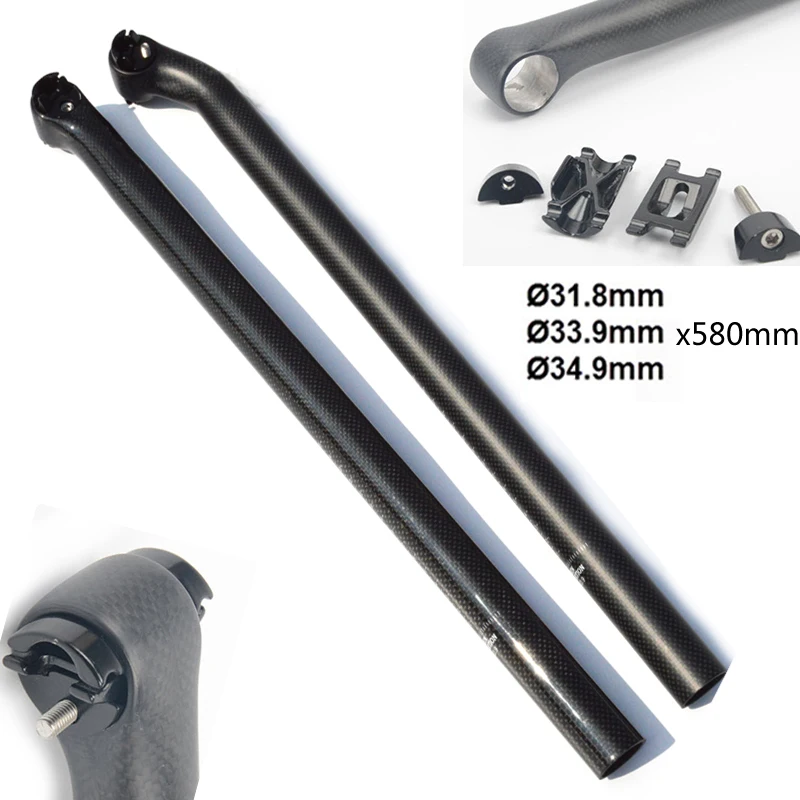 

Full Carbon Fiber Folding Bicycle Seatpost 31.8 33.9 34.9mm 580mm Carbon MTB bike Seat Post Offset 5/25 Degree cycling Parts