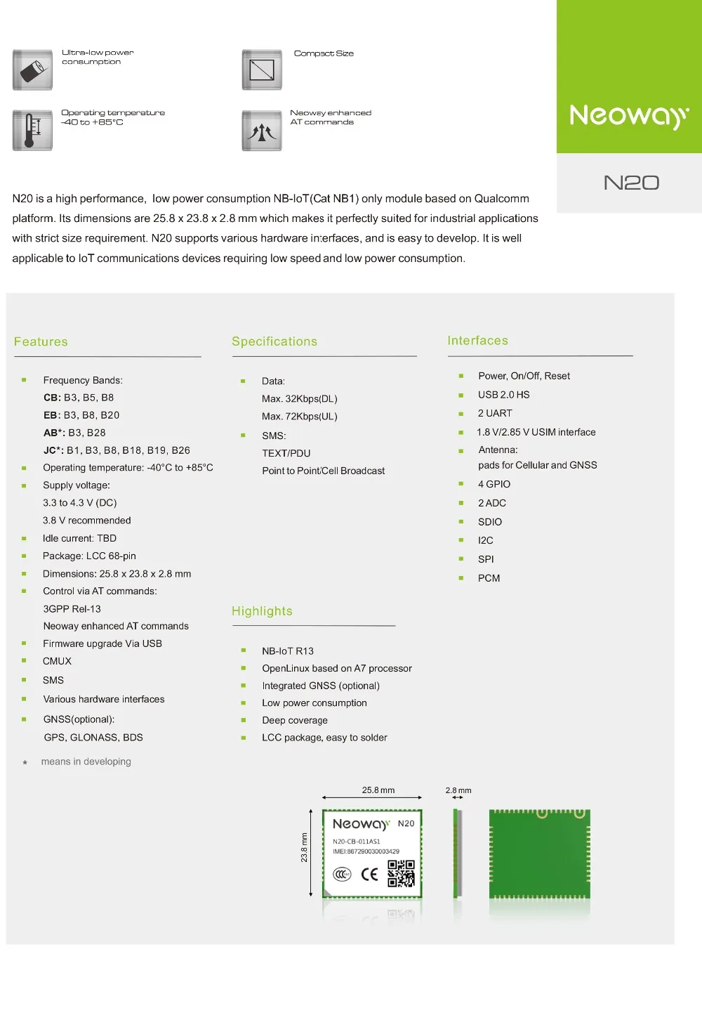 N20 datasheet