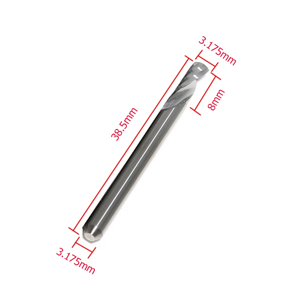 

10pcs/Lot 8mm Single Flute Tungsten Carbide End Mills CNC Bits for Wood Acrylic Cutting End Mill Cutter Bits Cutting Tools Set