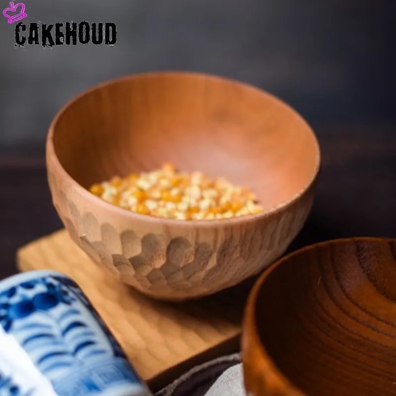 CAKEHOUD новая японская деревянная чаша jujube креативная рисовая чаша Салатница из натурального дерева посуда миска кухонные аксессуары