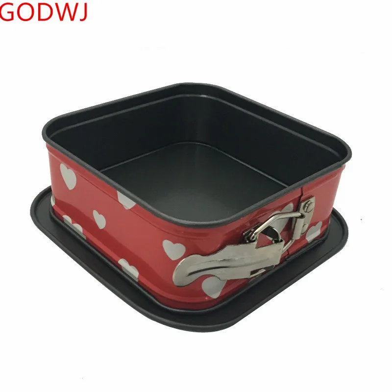 

GODWJ Cake Moud New Arrival Carbon Steel High Temperature Resistant Detachable Square Buckle Mousse Ring Cake Decorating Tools