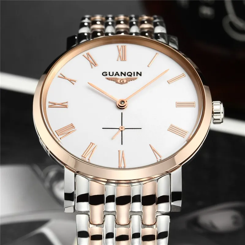 GUANQIN Men'S Watches New Luxury Brand Watch Men Fashion Simple Quartz-Watch Stainless Steel Strap Waterproof Relogio Masculino  (9)