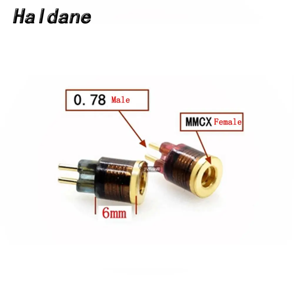 Haldane пара наушников разъем для W4r UM3x 1964 Heir 10.A IEM8.0 IEM10.0 KZ zs5/zs3 0,78 мм штекер MMCX Женский адаптер конвертер