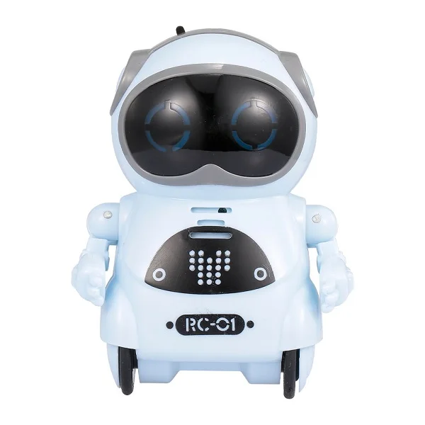 Радиоуправляемые роботы 939A Карманный робот, говорящий интерактивный обмен, распознавание голоса, запись, пение, танцы, повествование, история, мини радиоуправляемые игрушки - Цвет: Синий