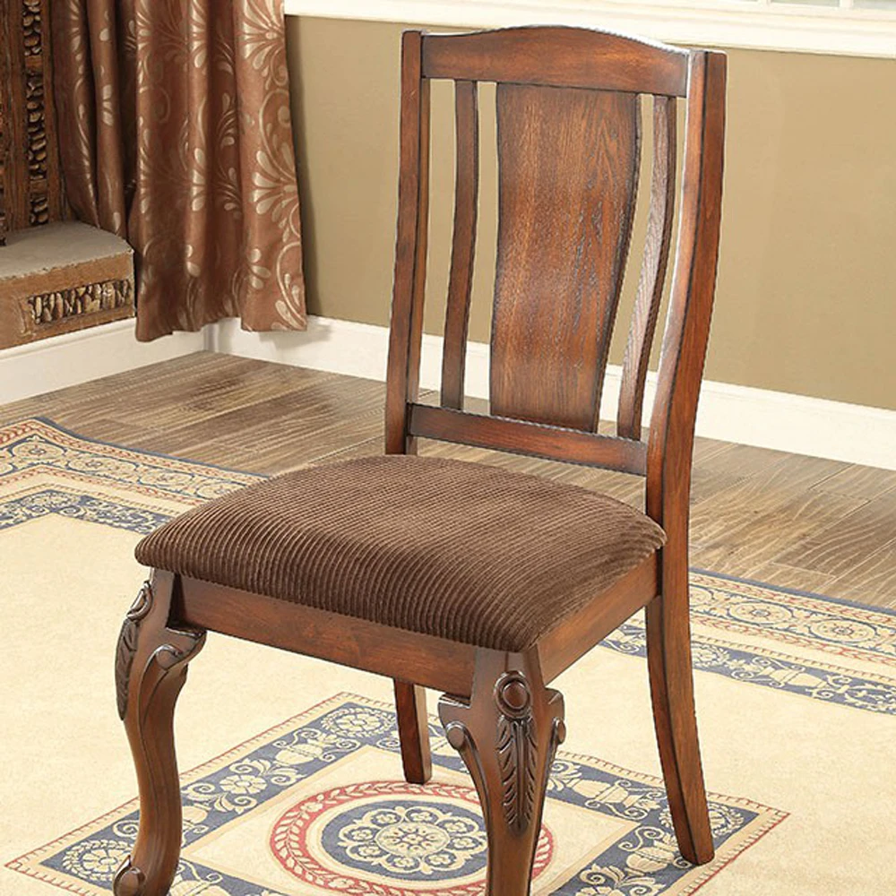 Johannesburg I Traditional Side Chair, Brown Cherry, Set of 2 (2)