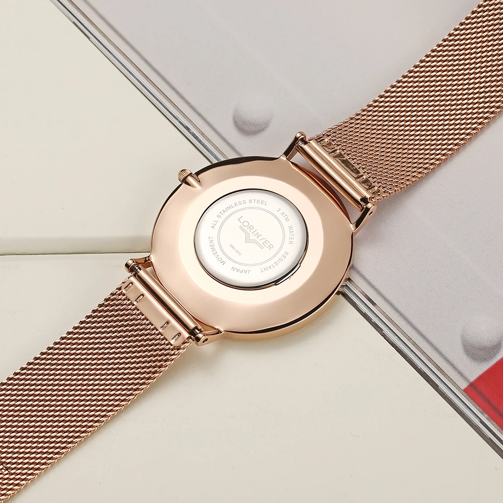 Couples Watch minimalist quartz watches Rose gold Color Lorinser Top Brand Full stainless steel Wrist Watches For Men And Women Couples Watch minimalist quartz watches Rose gold Color Lorinser Top Brand Full stainless steel Wrist Watches For Men And Women