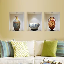 В китайском стиле керамический вазы виниловые наклейки на стену домашний Декор украшение гостиной гостиная продвижение 3d стикер на стену